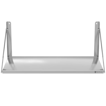 Estante de catering sellado de pared de acero inoxidable plegable de hasta 40 kg 100 x 45 cm