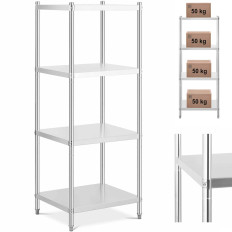 Gastronomische magazijn metalen plank tot 200 kg 70 x 60 x 180 cm