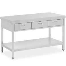 Steel WorkTop Tabeli teras riiul sahtlid 150 x 60 cm kuni 295 kg