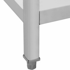 Table de travail en acier en acier avec une étagère de 150 x 60 cm à 295 kg