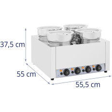 BEMAR-Elektroheizstoffsuppen für Schokoladenfondue 2000 in 4 x 7 l