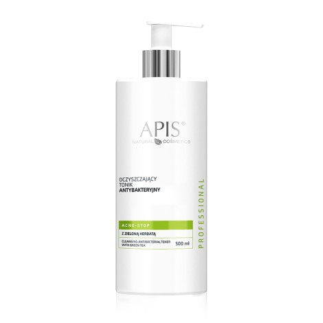 Tónico de Limpeza Antibacteriano Apis Acne-Stop com Chá Verde 500ml — vista frontal