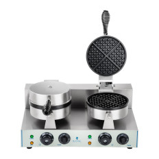 Waffle redondo duplo teflon waffles com um diâmetro de 18,5 cm