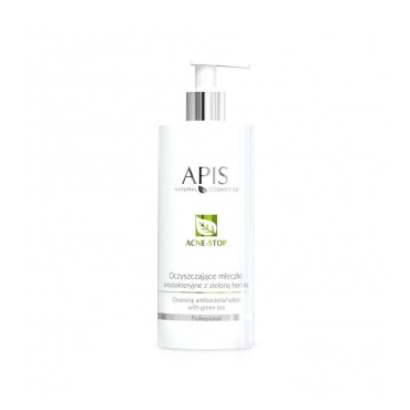 Apis Acne-Stop antibakteerinen puhdistusmaito vihreällä teellä 500 ml — etuosa