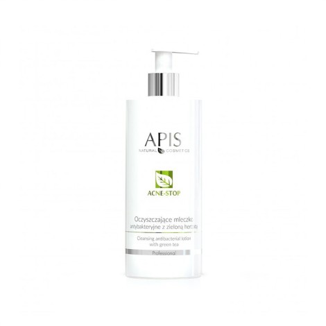 Latte Detergente Antibatterico Apis Acne-Stop con Tè Verde 500ml — vista frontale