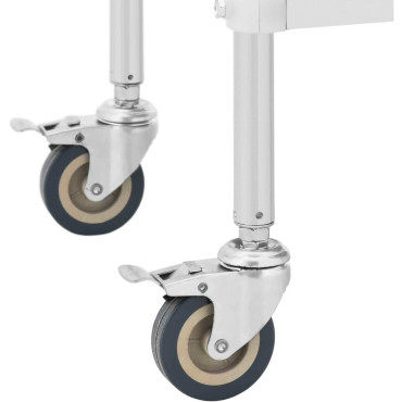 Trolley de laboratorio Acero cosmético 2 estantes 2 cajones 65 x 60 x 86 cm 20 kg