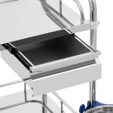 Laboratory Trolley Kosmetiska stål 2 hyllor 2 lådor 65 x 60 x 86 cm 20 kg