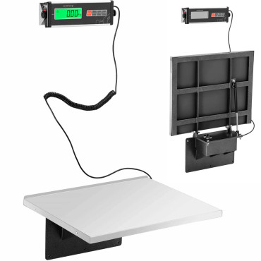 Wall scale with an external...