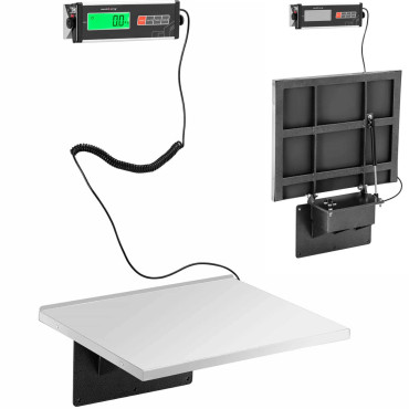 Wall scale with an external...