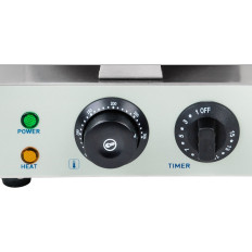 Waffle rotondo doppio tondo in teflon con diametro di 18,5 cm