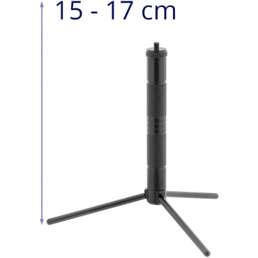 Mini stativ med szpuckle för kamerans kors 15-17 cm tråd 1/4 ''