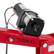 Daru betöltése egy autó felvétele egy 12 V 1000 Wagon Winch