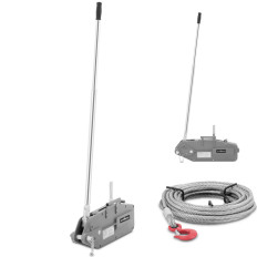 Touw slepen. Handwitch. Hand lier 20 m 3200 kg