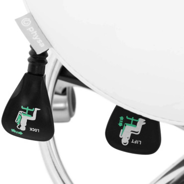 Silla Cosmética con respaldo Brazalete Ajustable Wuppertal - Blanco