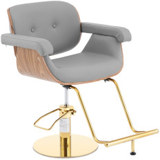 Kapper's kapper. Cosmetisch met een voetenbank Physa Filey - Grijs met goud
