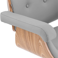 Barber's hairdresser. Cosmetic with a footstool Physa Filey - Gray with gold