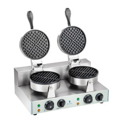 Waffle redondo duplo teflon waffles com um diâmetro de 18,5 cm