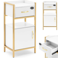 Armoire cosmétique 1 armoire 1 tiroir 38 x 32 x 82 cm - Or blanc