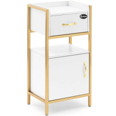 Καλλυντικό ντουλάπι 1 ντουλάπι 1 συρτάρι 38 x 32 x 82 cm - λευκό χρυσό