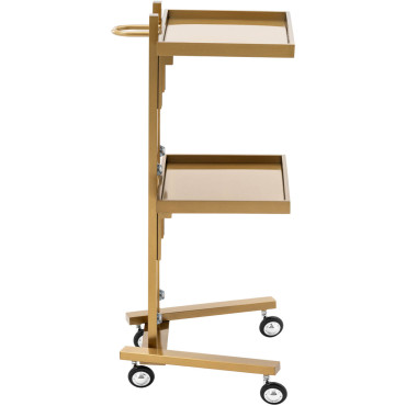 Wandelwagen kapper metalen metalen metalen 2 planken 40 x 86 x 50 cm - goud