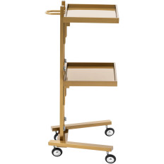 Stroller Frizerski kovinski kovinski kovinski 2 Police 40 x 86 x 50 cm - Zlato