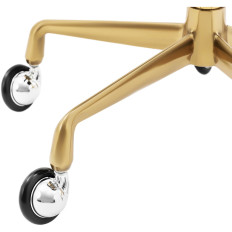 Rotary Cosmetic Stool on wheels Physa Casoria - Navy Golden