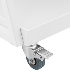 Cosmetische kapper wandelwagen 1 lade 3 planken 55 x 39 x 90 cm - wit