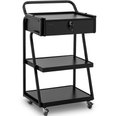 Kosmetischer Friseur-Kinderwagen 1 Schublade 3 Regale 55 x 39 x 90 cm - Schwarz