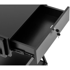 Cosmetic hairdresser stroller 1 drawer 3 shelves 55 x 39 x 90 cm - black