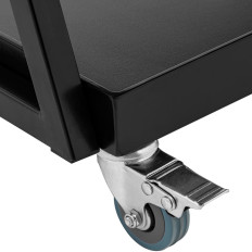 Cochecito de peluquería cosmética 1 cajón 3 estantes 55 x 39 x 90 cm - Negro