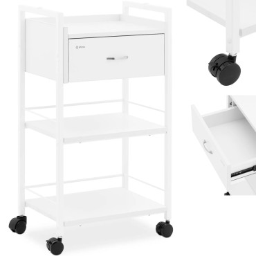Cosmético helder fogebread 1 gaveta 3 prateleiras 47 x 33 x 84 cm - Branco