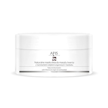 Apis naturligt sheasmör med arganolja för ansiktsmassage 100g — framsida