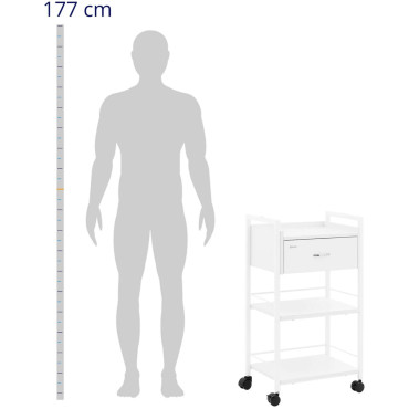 Kosmetický helder fingerbread 1 zásuvka 3 police 47 x 33 x 84 cm - bílá