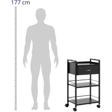 Helder Helder Cosmetic Sistaler 1 cajón 3 estantes 47 x 33 x 84 cm - Negro