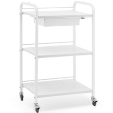 Cosmetic helper stroller 1 drawer 3 shelves up to 80 kg 54 x 38 x 90 cm - white