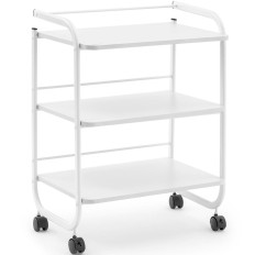 Kosmetiska hjälparvagn 3 hyllor 60 x 43 x 83 cm - vit