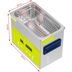 Banho ultra-sônico da lavadora LED purificador 3,2 l 120 w
