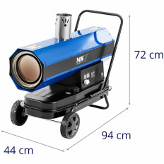 Ventilatora sildītājs eļļai eļļai līdz 310 m2 38 L 30000 W