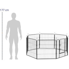 Digeo suņu krasts suņiem kucēni ar augstuma vārtu 81 cm 8 segmentiem