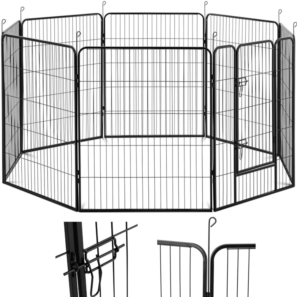 Playpen Farm Feed για κουτάβια σκυλιών με πύλη ύψους 100 cm 8 τμήματα