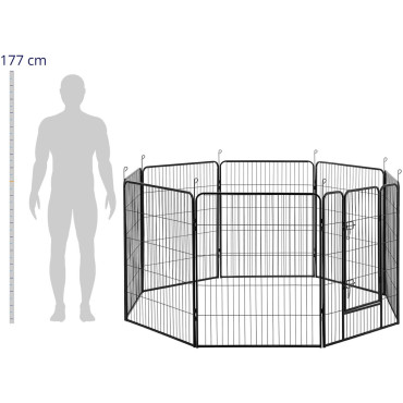 Playpen Farm Feed για κουτάβια σκυλιών με πύλη ύψους 100 cm 8 τμήματα