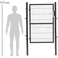 Gateway Gardka κήπο κήπο με χάλυβα 106 x 191 cm