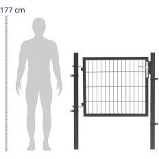 Gate Gardka vrt Vrt z jeklom 105 x 131 cm