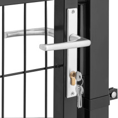 Gate Gardka Have Have med stål 105 x 131 cm