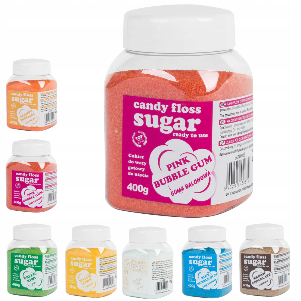 Sajauc krāsainu cukura cukuru cukura koka komplekts 8x 400g