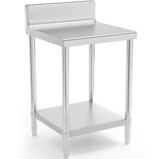 Táblázat rozsdamentes acél munkaasztal asztal egy rack és egy polc 60x60cm