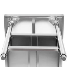 Table Stainless steel worktop with 2 shelves 100x70cm