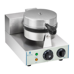Round Waffle Single Teflon Waffle with a diameter of 18.5 cm