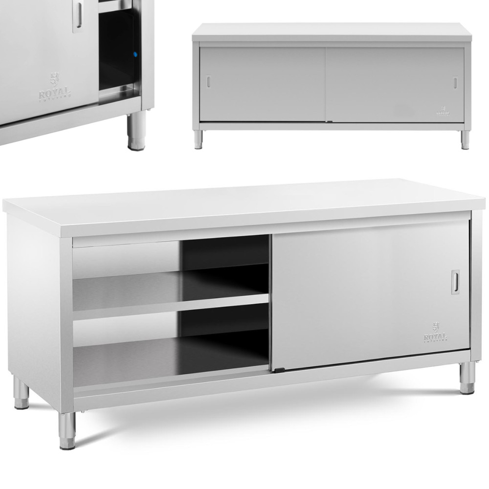 Gastronomie de l'armoire en acier inoxydable. Porte latérale 200x70cm