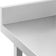 Tabela WorkTop Corner z nerjavečega jekla stojalo z polico 90x90x70cm